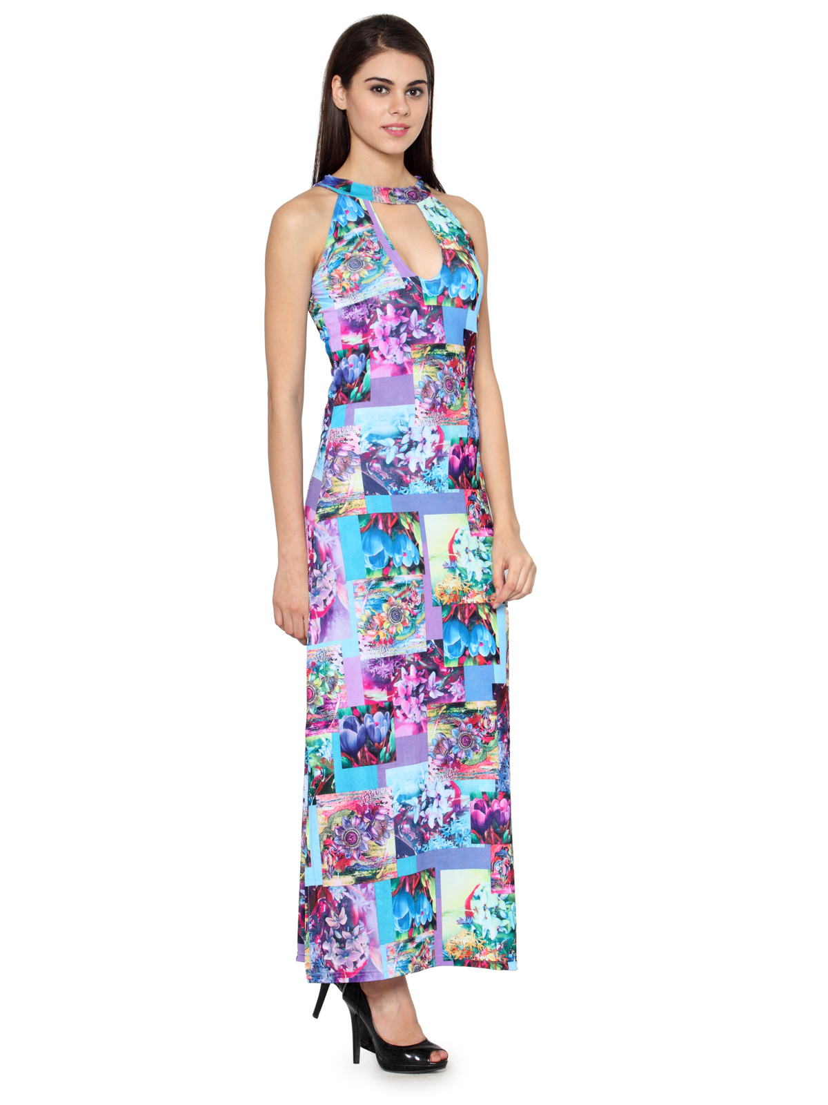 Choker Printed Maxi dress